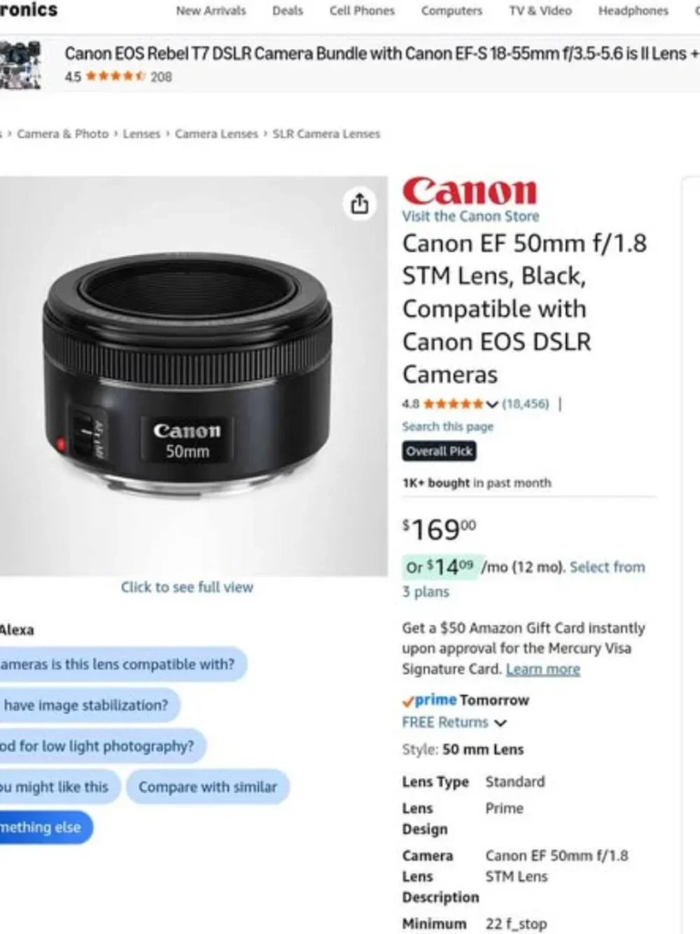 Canon EPS 5D camera with 50MM Lens